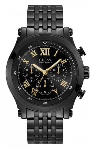 Мужские часы GUESS W1104G2 спортивные, круглые, черные и гарантией 24 месяца