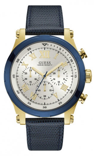 Мужские часы GUESS W1105G1 спортивные, круглые, металлик и гарантией 24 месяца