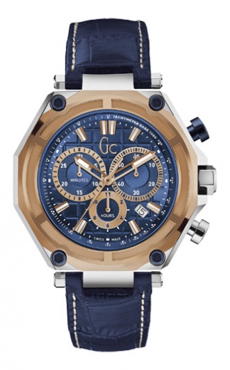 Мужские часы GC X10002G7S спортивные, синий и гарантией 24 месяца