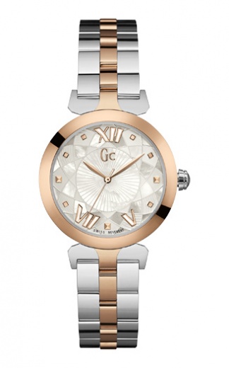 Женские часы GC Y19002L1 классические, белые и гарантией 24 месяца