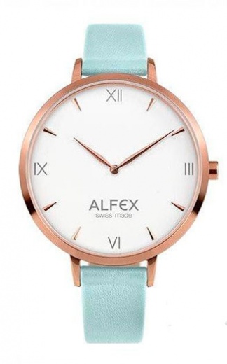 Женские часы ALFEX 5721/2031 классические, круглые, белые и гарантией 24 месяца