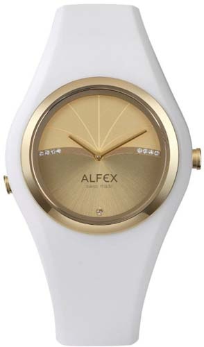 Женские часы ALFEX 5751/2169 fashion, круглые, золото и гарантией 24 месяца