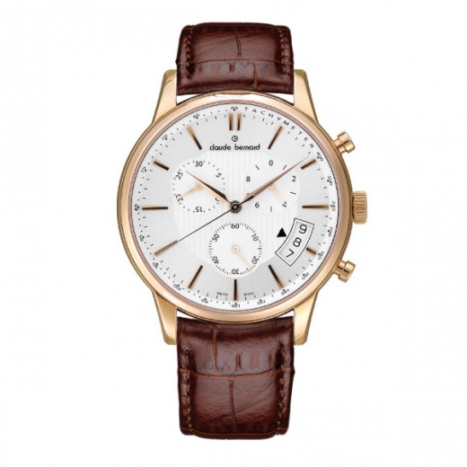 Мужские часы CLAUDE BERNARD 01002 37R AIR классические, круглые, белые и гарантией 24 месяца