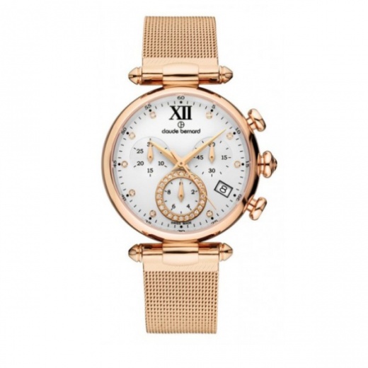 Женские часы CLAUDE BERNARD 10216 37R APR1 fashion, круглые, черные и гарантией 24 месяца