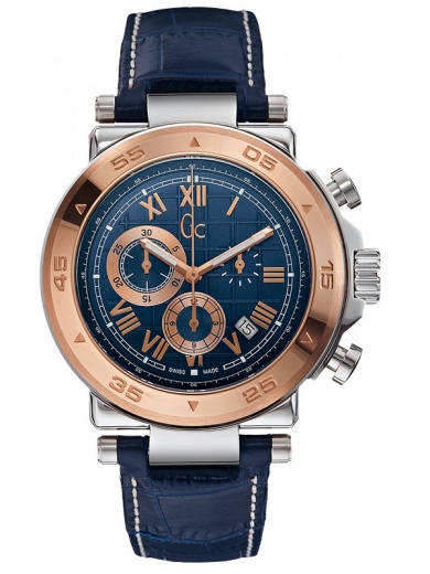 Мужские часы GC X90015G7S спортивные, синий и гарантией 24 месяца