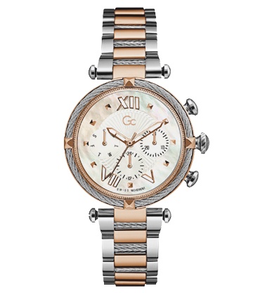 Женские часы часы GC Y16002L1 классические, перламутр и гарантией 24 месяца