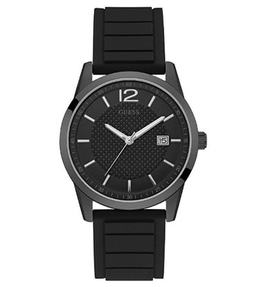 Мужские часы GUESS W0991G3 классические, круглые, черные и гарантией 24 месяца