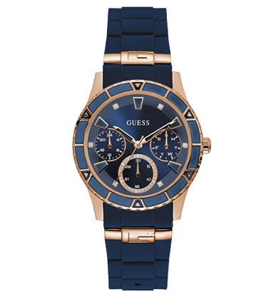 Женские часы GUESS W1157L3 fashion, круглые, синий и гарантией 24 месяца