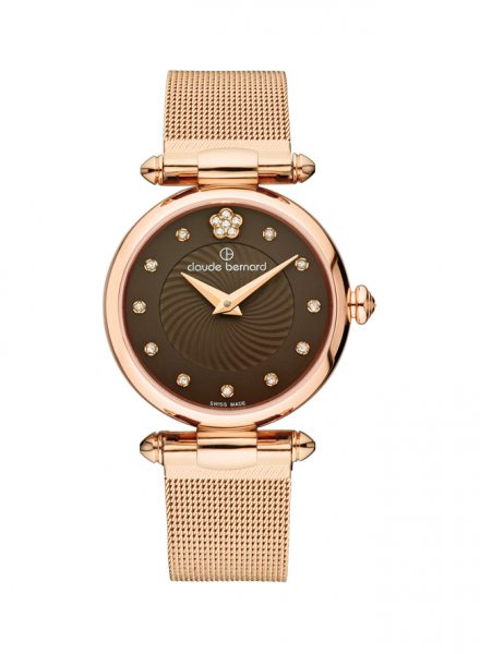 Женские часы CLAUDE BERNARD 20500 37R BRPR2 классические, круглые, коричневые и гарантией 24 месяца