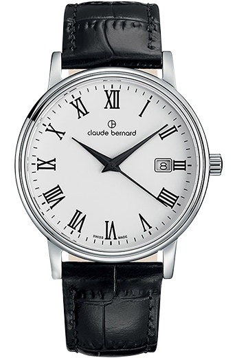 Мужские часы CLAUDE BERNARD 53007 3 BR классические, круглые, металлик и гарантией 24 месяца
