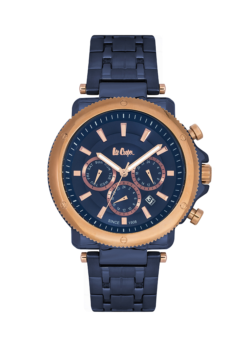 Мужские часы LEE COOPER LC06183.990 классические, синий и гарантией 12 месяцев