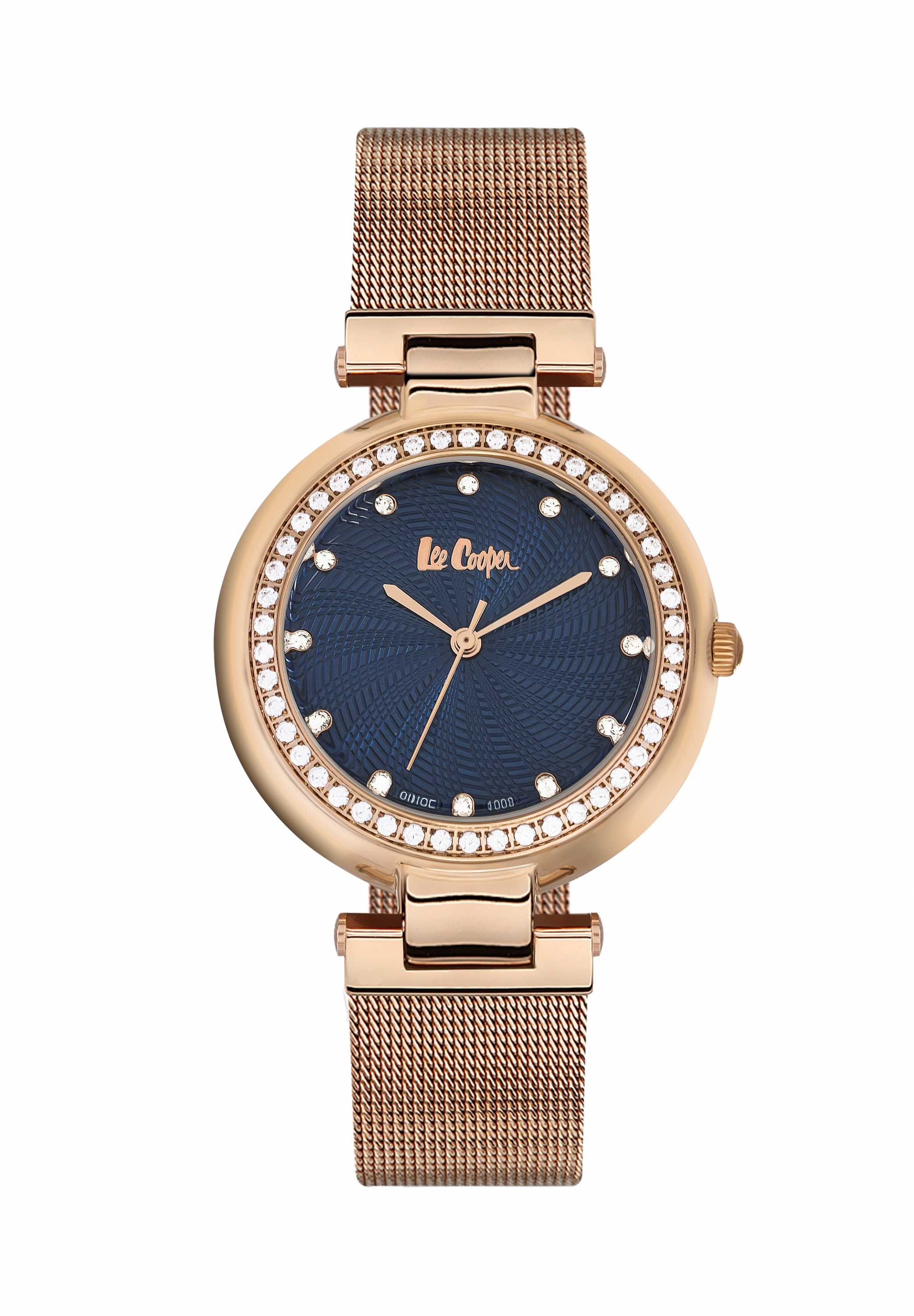 Женские часы LEE COOPER LC06230.490 классические, синий с камнями и гарантией 12 месяцев