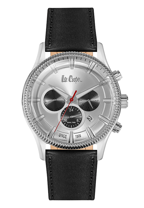 Мужские часы LEE COOPER LC06244.331 спортивные, металлик и гарантией 12 месяцев