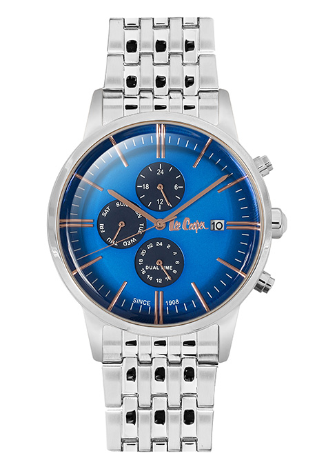 Мужские часы LEE COOPER LC06268.390 спортивные, синий и гарантией 12 месяцев