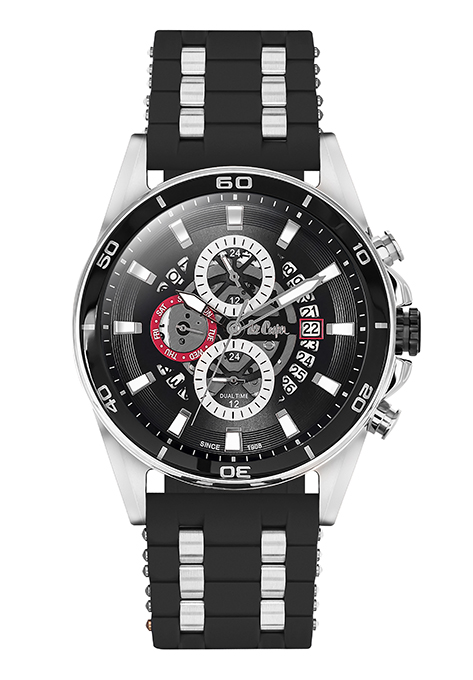 Мужские часы LEE COOPER LC06307.351 спортивные, черные и гарантией 12 месяцев