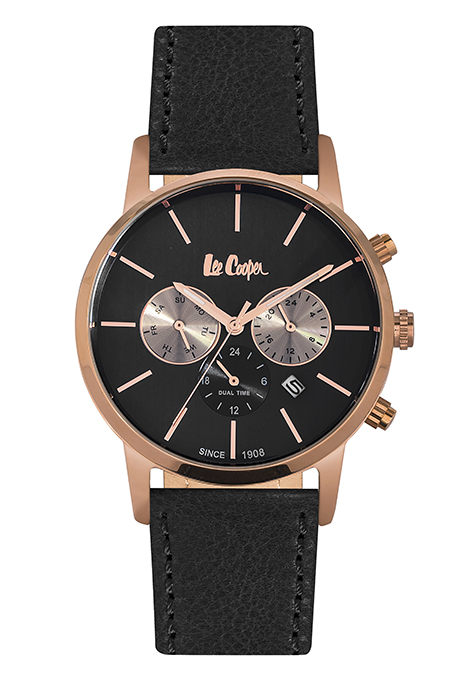 Мужские часы LEE COOPER LC06341.451 классические, черные и гарантией 12 месяцев