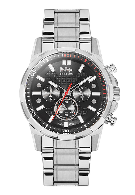 Мужские часы LEE COOPER LC06359.350 спортивные, черные и гарантией 12 месяцев