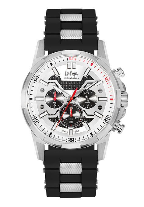 Мужские часы LEE COOPER LC06360.351 спортивные, белые и гарантией 12 месяцев