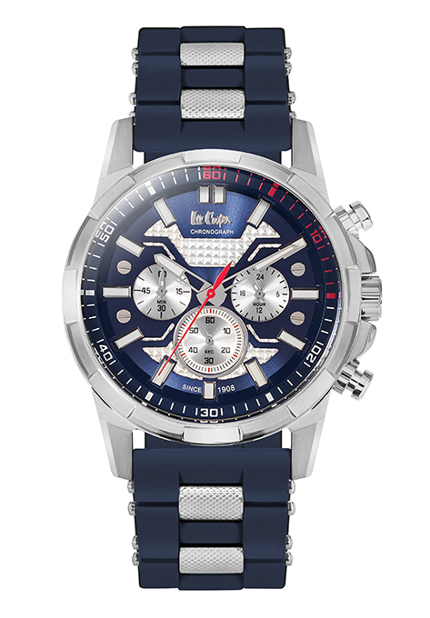 Мужские часы LEE COOPER LC06360.399 спортивные, синий и гарантией 12 месяцев