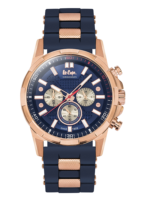 Мужские часы LEE COOPER LC06360.499 спортивные, синий и гарантией 12 месяцев