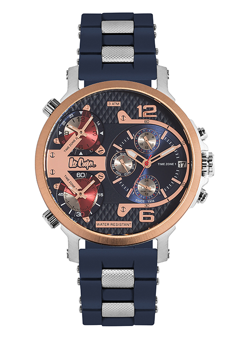 Мужские часы LEE COOPER LC06368.599 спортивные, синий и гарантией 12 месяцев