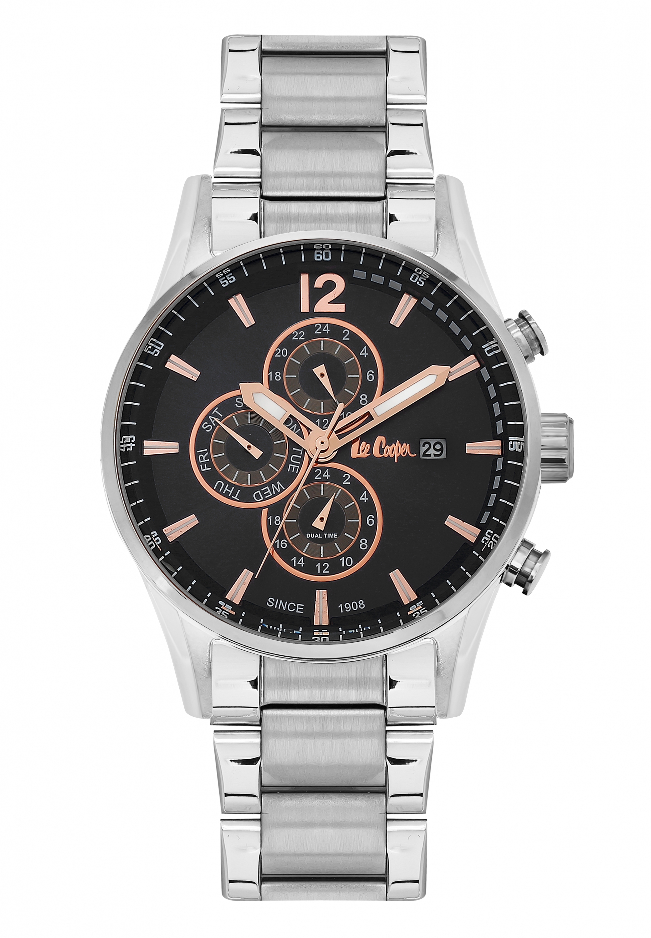Мужские часы LEE COOPER LC06420.350 классические, черные и гарантией 12 месяцев