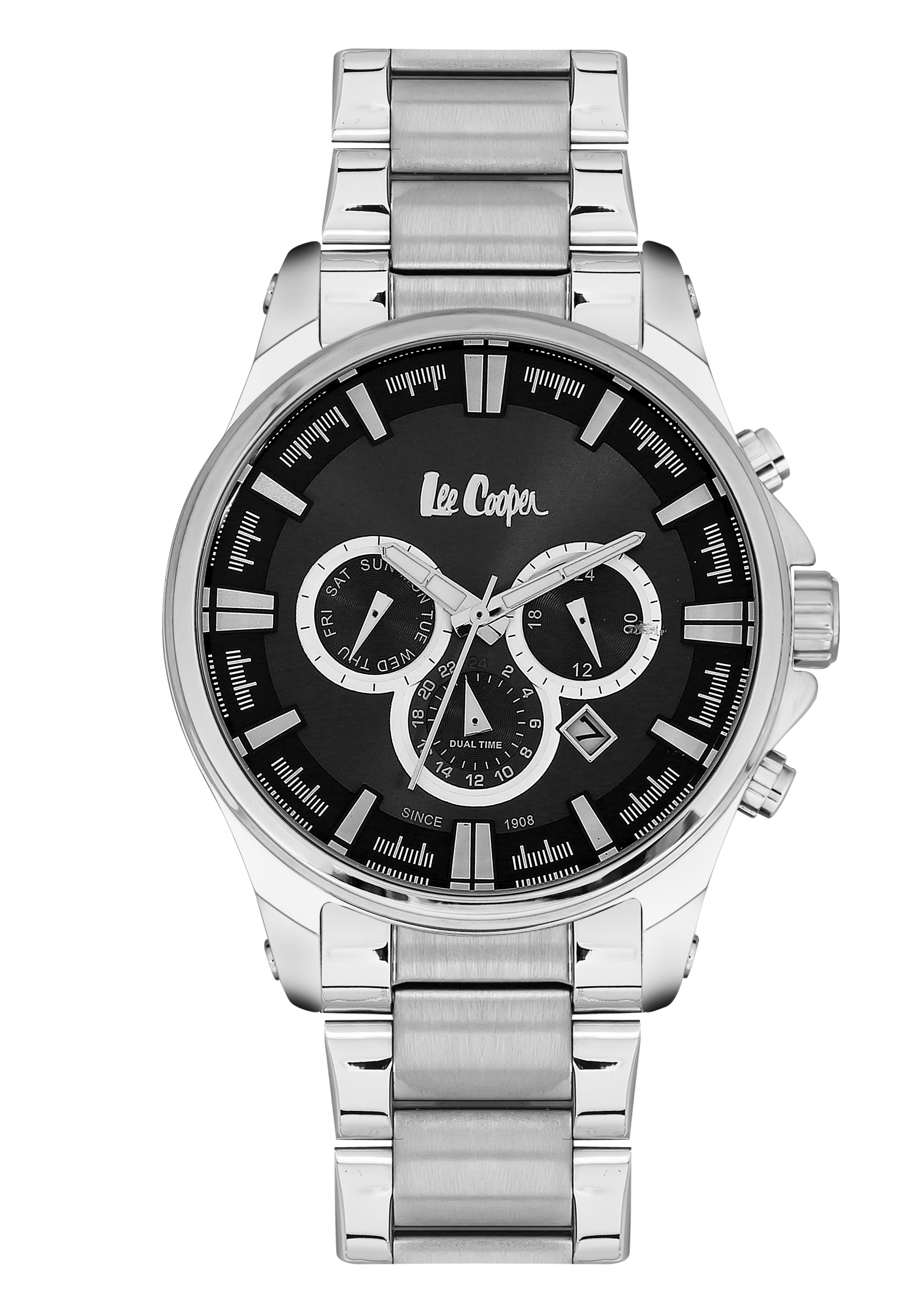 Мужские часы LEE COOPER LC06445.350 спортивные, черные и гарантией 12 месяцев