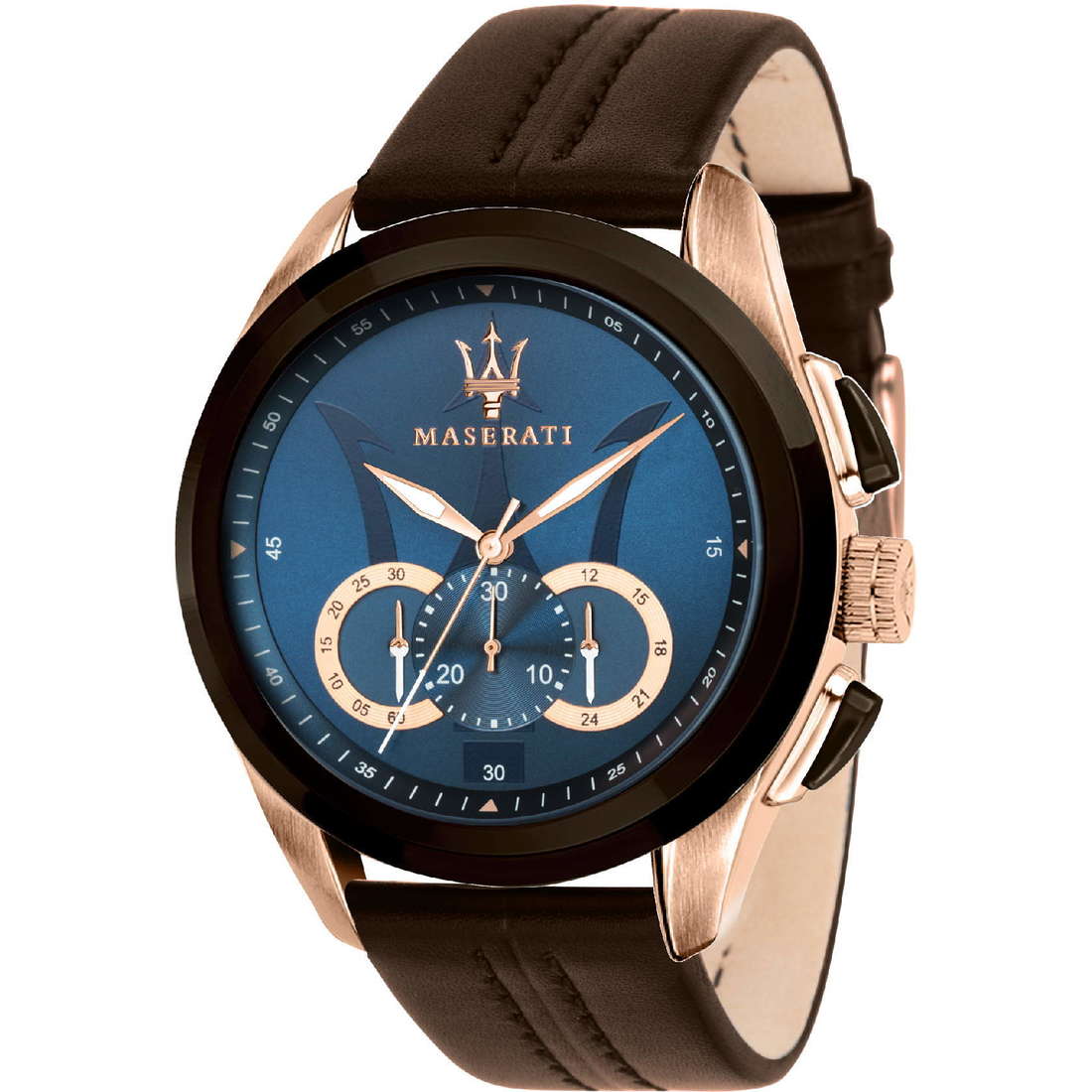 Мужские часы MASERATI R8871612024 классические, круглые, синий и гарантией 12 месяцев