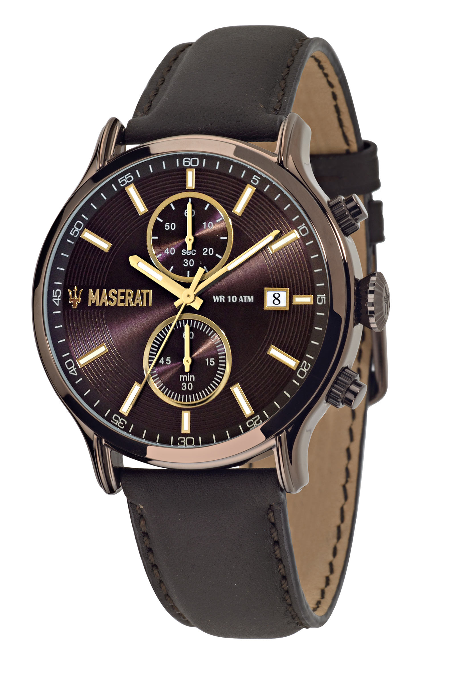 Годинник чоловічий MASERATI R8871618006 класичний, круглий, коричневий та гарантією 12 місяців
