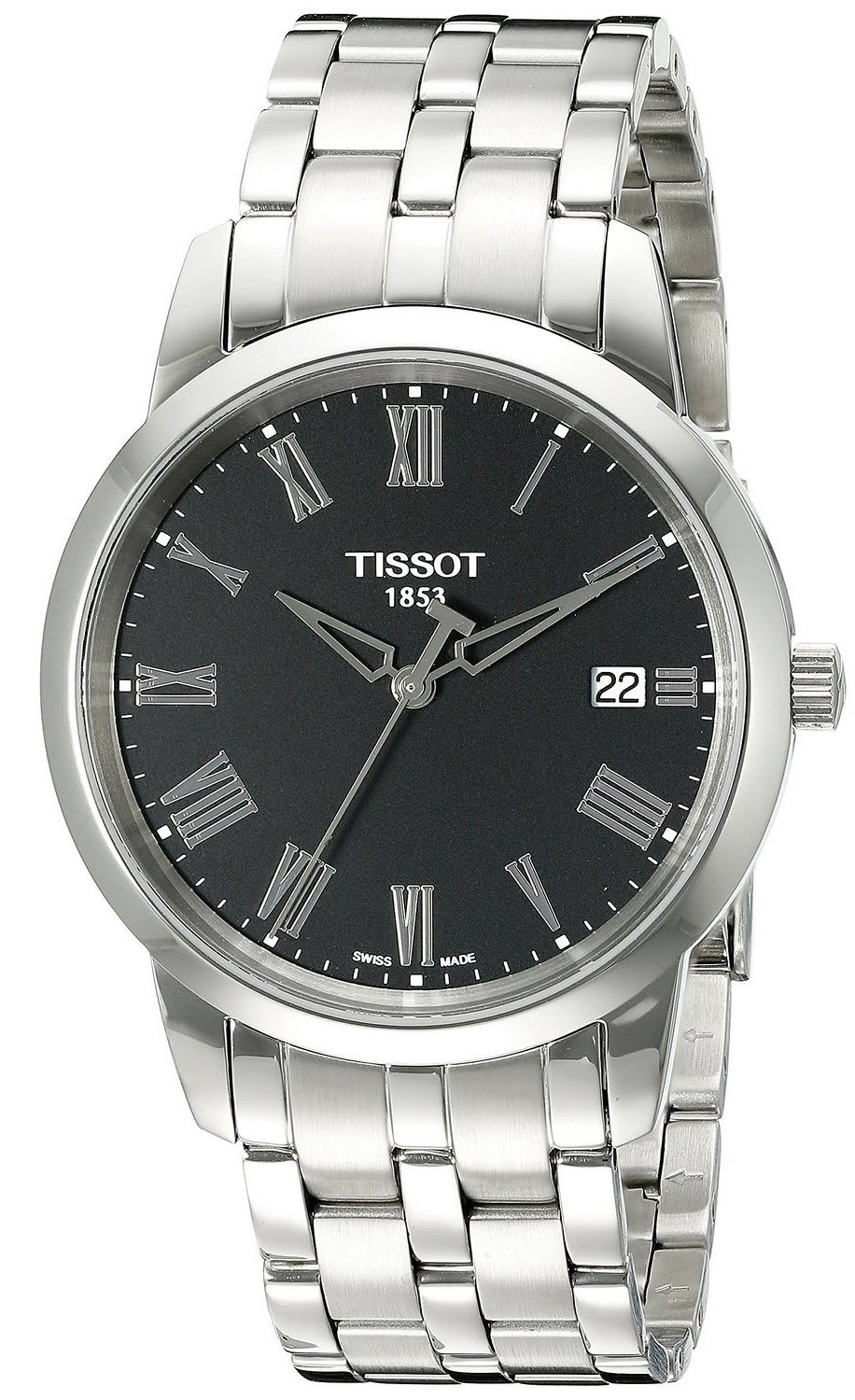 Мужские часы Tissot T033.410.11.053.01 классические, черные и гарантией 24 месяца