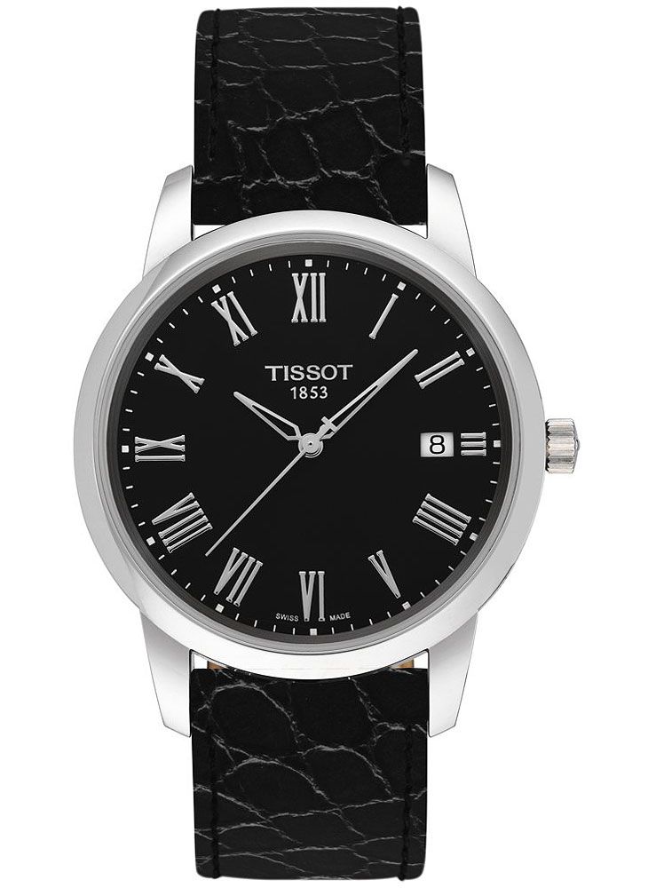 Годинник чоловічий Tissot T033.410.16.053.01 класичний, чорний та гарантією 24 місяці