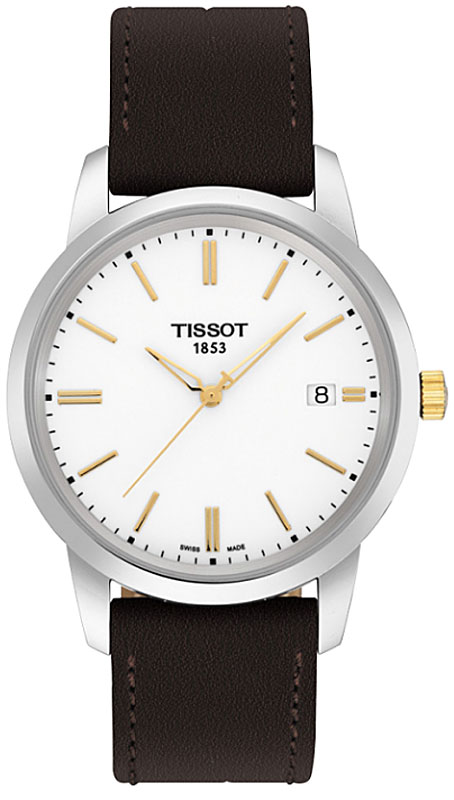Годинник чоловічий Tissot T033.410.26.011.01 класичний, білий та гарантією 24 місяці