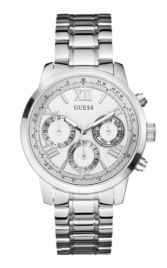 Женские часы GUESS W0330L3 спортивные, круглые, металлик и гарантией 24 месяца