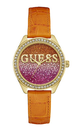 Женские часы GUESS W0823L10 fashion, круглые с камнями и гарантией 24 месяца
