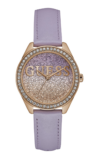Женские часы GUESS W0823L11 fashion, круглые с камнями и гарантией 24 месяца