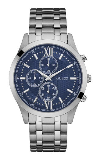 Годинник чоловічий GUESS W0875G1 класичний, круглий, синій та гарантією 24 місяці