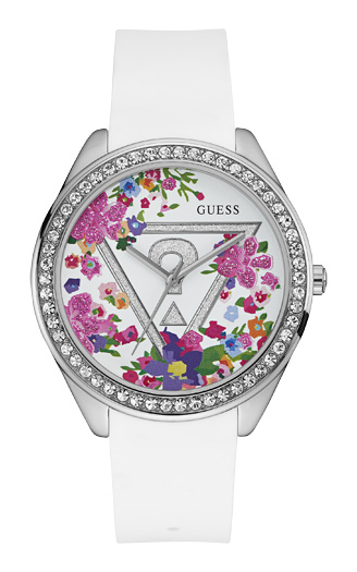 Годинник жіночий GUESS W0904L1 fashion, круглий з камінням та гарантією 24 місяці