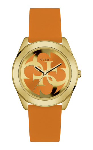 Женские часы GUESS W0911L4 fashion, круглые, оранжевые и гарантией 24 месяца