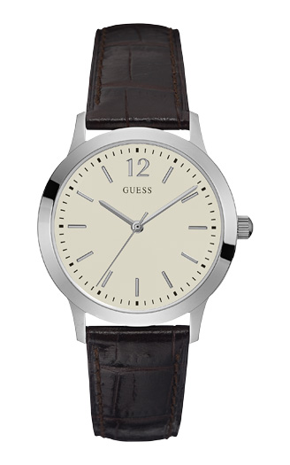 Годинник чоловічий GUESS W0922G2 класичний, круглий, білий та гарантією 24 місяці