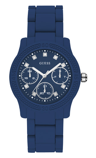 Женские часы GUESS W0944L5 спортивные, круглые, синий и гарантией 24 месяца