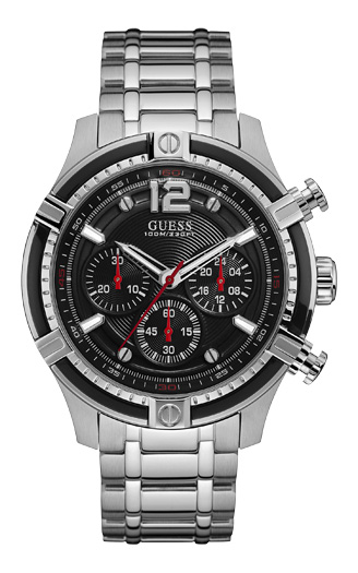 Мужские часы GUESS W0968G1 спортивные, круглые, черные и гарантией 24 месяца