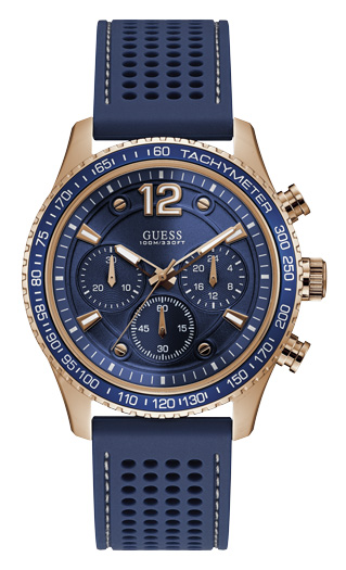 Годинник чоловічий GUESS W0971G3 спортивний, круглий, синій та гарантією 24 місяці