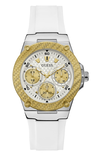 Женские часы GUESS W1094L1 спортивные, круглые, белые и гарантией 24 месяца