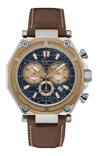 Мужские часы GC X10005G7S спортивные, синий и гарантией 24 месяца