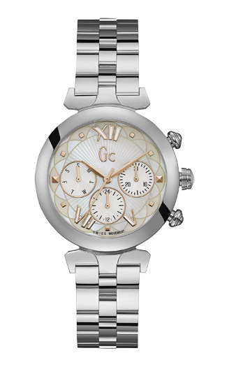 Женские часы GC Y28001L1 классические, перламутр и гарантией 24 месяца