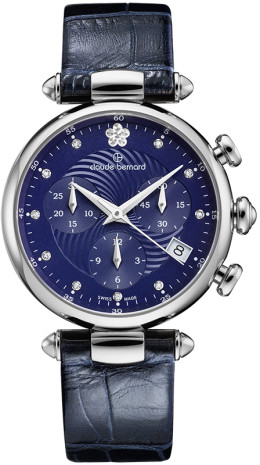Женские часы CLAUDE BERNARD 10215 3 BUIFN2 классические, синий и гарантией 24 месяца