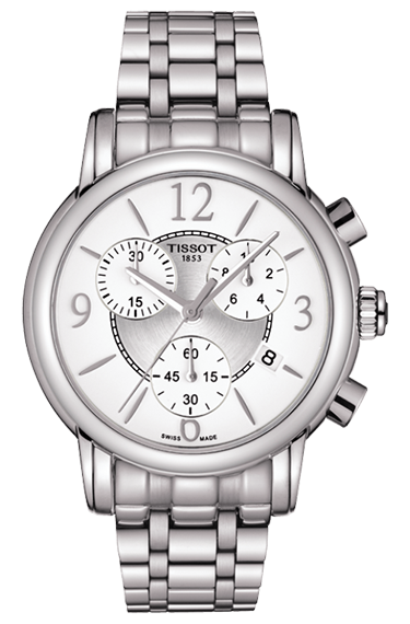 Женские часы Tissot T050.217.11.017.00 классические, белые и гарантией 24 месяца