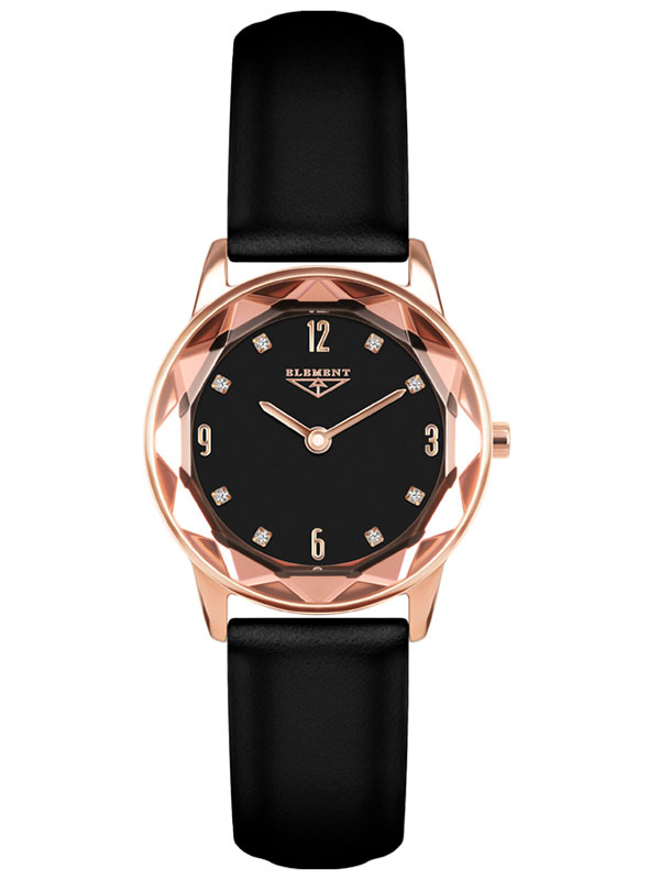 Женские часы 33 Element 331425 классические, черные и гарантией 33 месяца