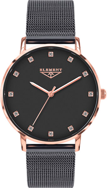 Женские часы 33 Element 331715 классические, черные и гарантией 33 месяца