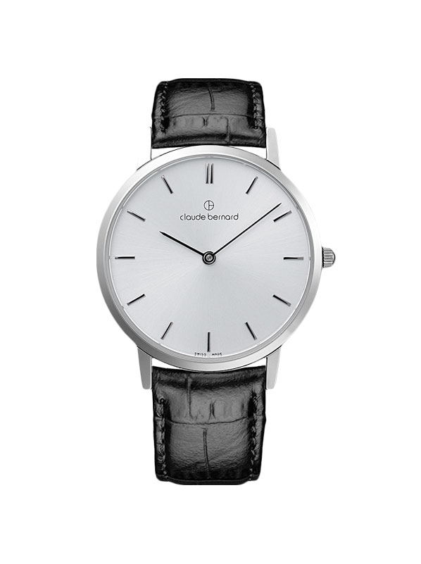 Мужские часы Claude Bernard 20061 3 AIN классические, круглые, белые и гарантией 24 месяца